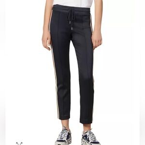 Sandro Kylian Drawstring Cropped Navy Track Pants